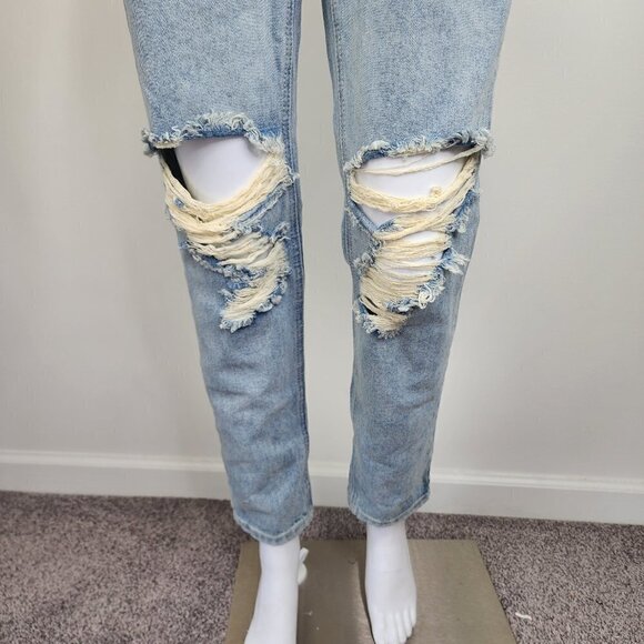 NWT One Teaspoon Awesome Baggies Ripped Distressed Relaxed Leg Jean Size 25 - Picture 4 of 12